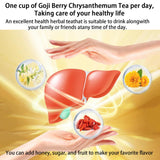 Goji Berry Chrysanthemum Tea for Liver Health, Dandelion Wolfberry Tea Bags, 8 Excellent Raw Material Formulas, Liver Cleanse & Detox Herbal Tea Bags
