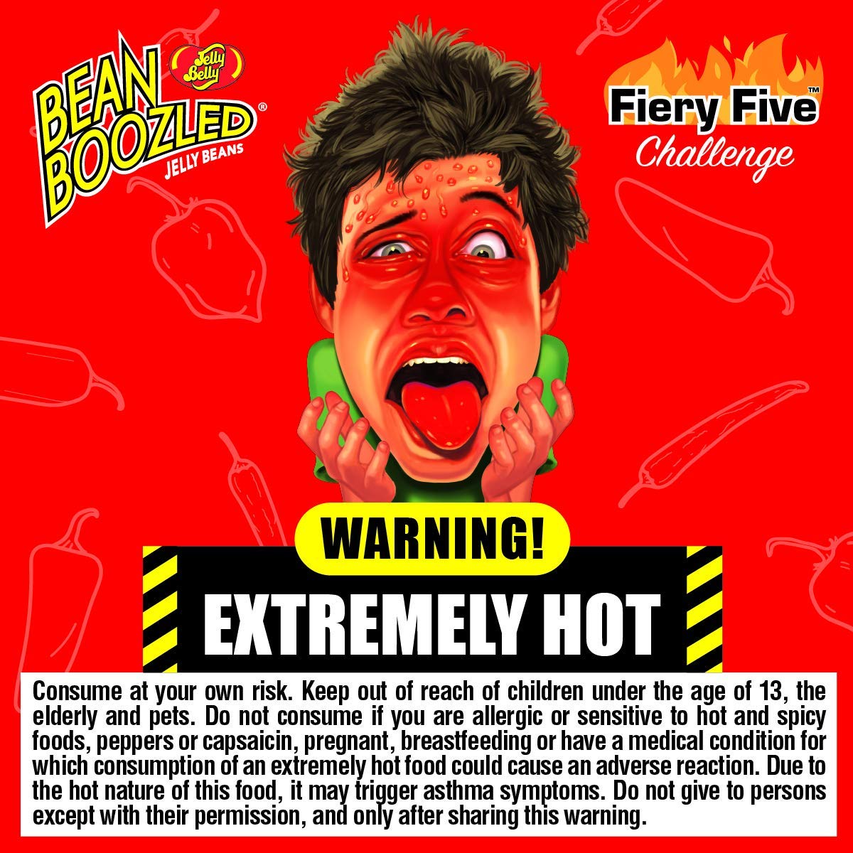 Jelly Belly Candy Jelly BeansBoxBoozledFieryFive, Red
