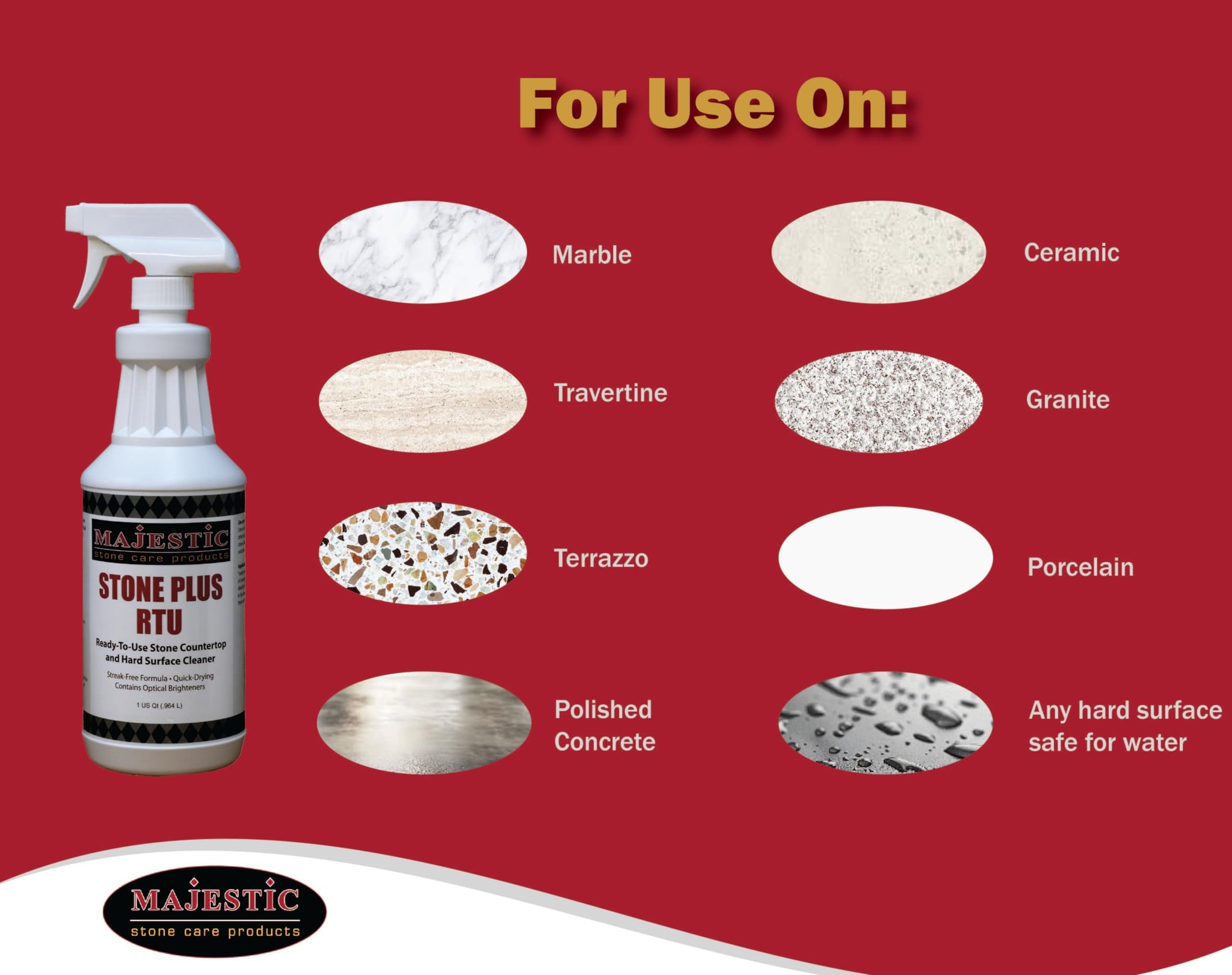 Majestic Stone Plus Spray Ready-To-Use Cleaner Qt.