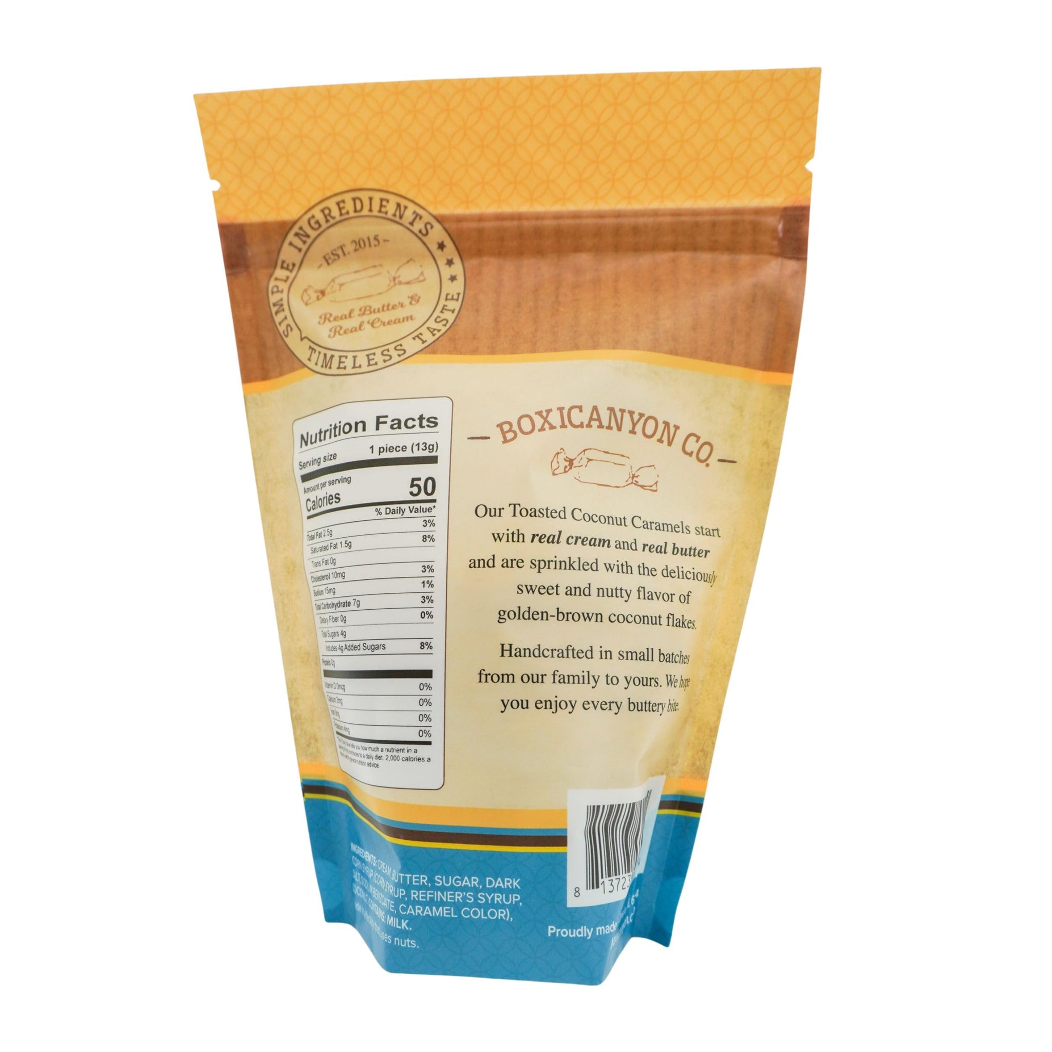 Toasted Coconut Caramels | Pack of 2 | 12 Caramel Each | Boxicanyon Caramels