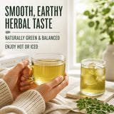 J Mac Botanicals Organic Moringa Tea Bags (50 Count) - Premium Moringa Leaf Herbal Tea, Caffeine-Free, Smooth Taste, Naked Tea Bags (No Strings