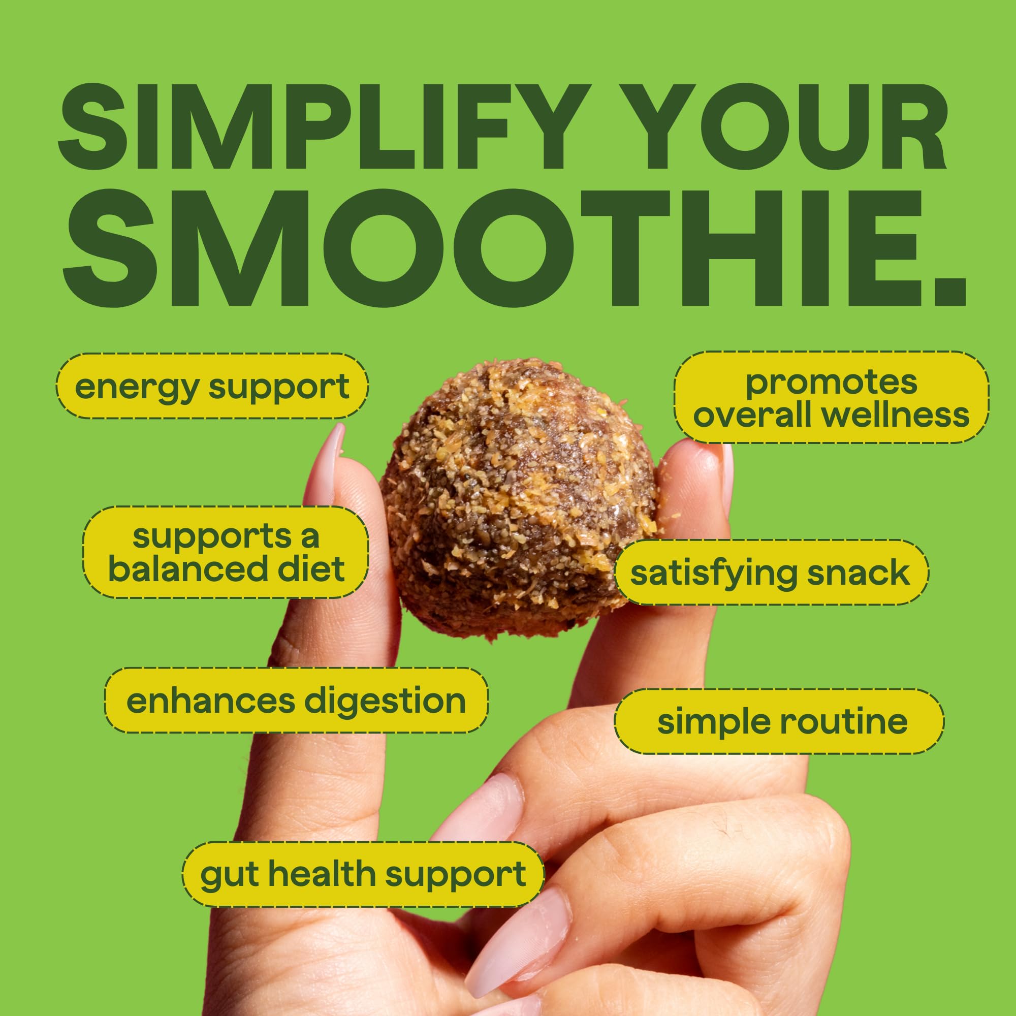 The Bomb Co. Blender Bomb, Glow Getter, Superfood Smoothie Mix with Flax, Hemp, Irish Sea Moss, & Amino Acids for Hair & Skin Support, Gluten Free