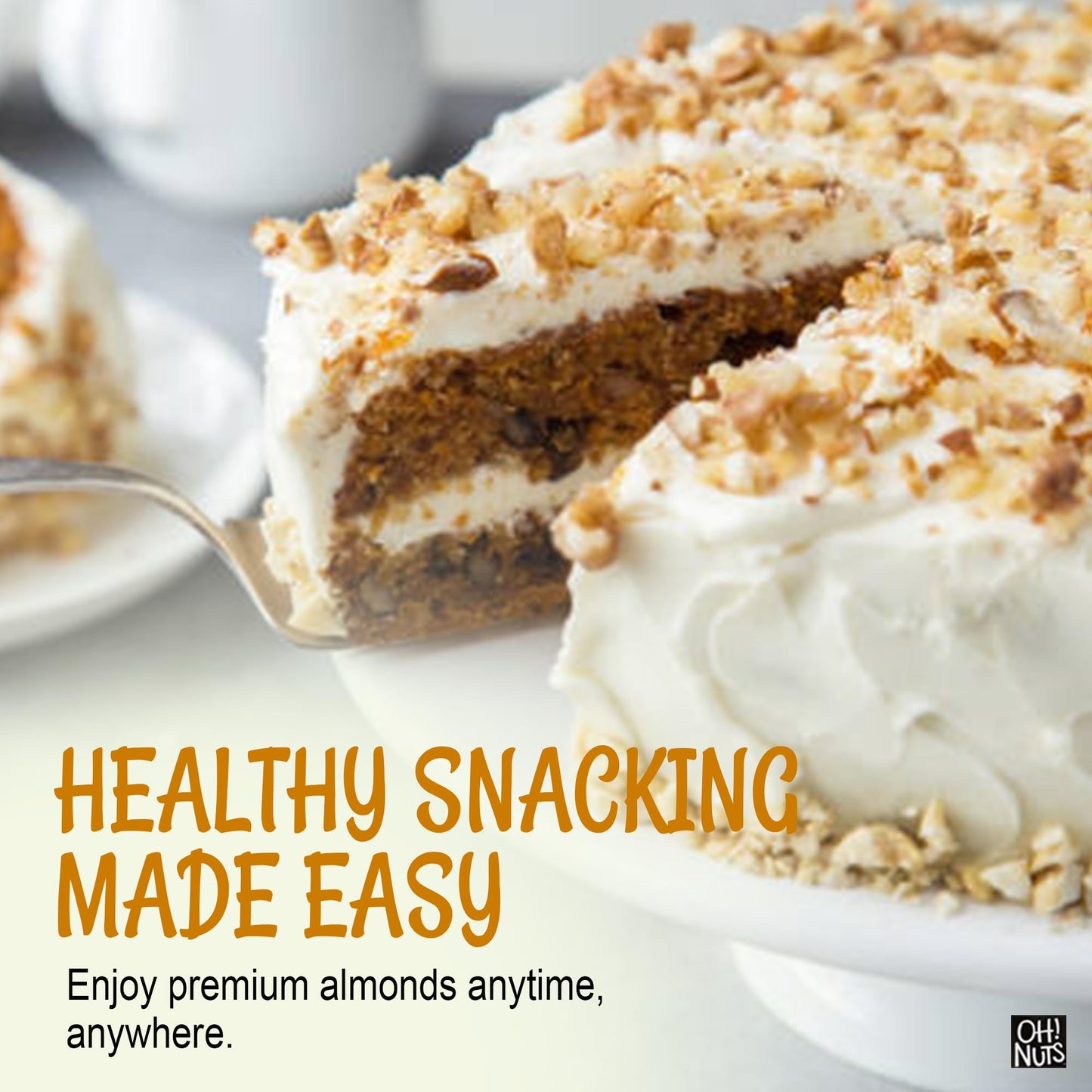 Oh! Nuts Almonds - Dry Roasted Unsalted Almonds - 2 lb - No Salt, No Oil All-Natural Protein - Packed in New York Zip-Seal Bag for Exceptional