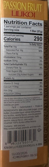 Kona Bar Passion Fruit Lilikoi (Pack of 3)
