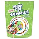 Whirly Pop Sour Gummies Candy - 7.5oz Resealable Bag (Pack of 1) - Lollipop Shape Rainbow Sour Gummy Candy with Mixed Fruit Flavors - Ideal Snack