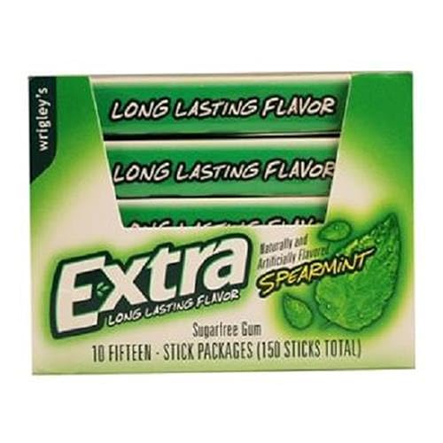 Wrigleys Extra, Spearmint, Count 10 (15S) X 2 (Package Quantity 2) Gum
