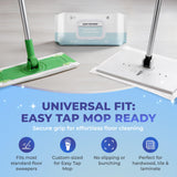 EASY TAP MOP Baking Soda Cleaning Wipes - Wet Floor Mopping Replacement Pad Refills Compatible with Swiffer Sweeper Mop - Larger & Thicker Disposable