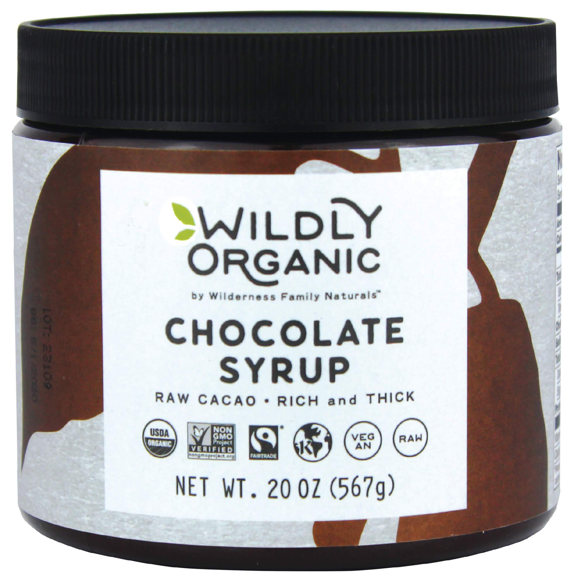 Wildly Organic Chocolate Syrup 20 Oz - Organic, Dairy-Free, Fair Trade, Non-GMO, Kosher, Vegan, Premium Rich Chocolate Flavor - Perfect for Ice Cream
