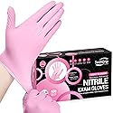 SwiftGrip Nitrile Exam Gloves, 4 Mil, Small, Cherry Blossom, Food Safe Gloves Disposable Latex Free, Powder Free for Cleaning Supplies, Esthetician