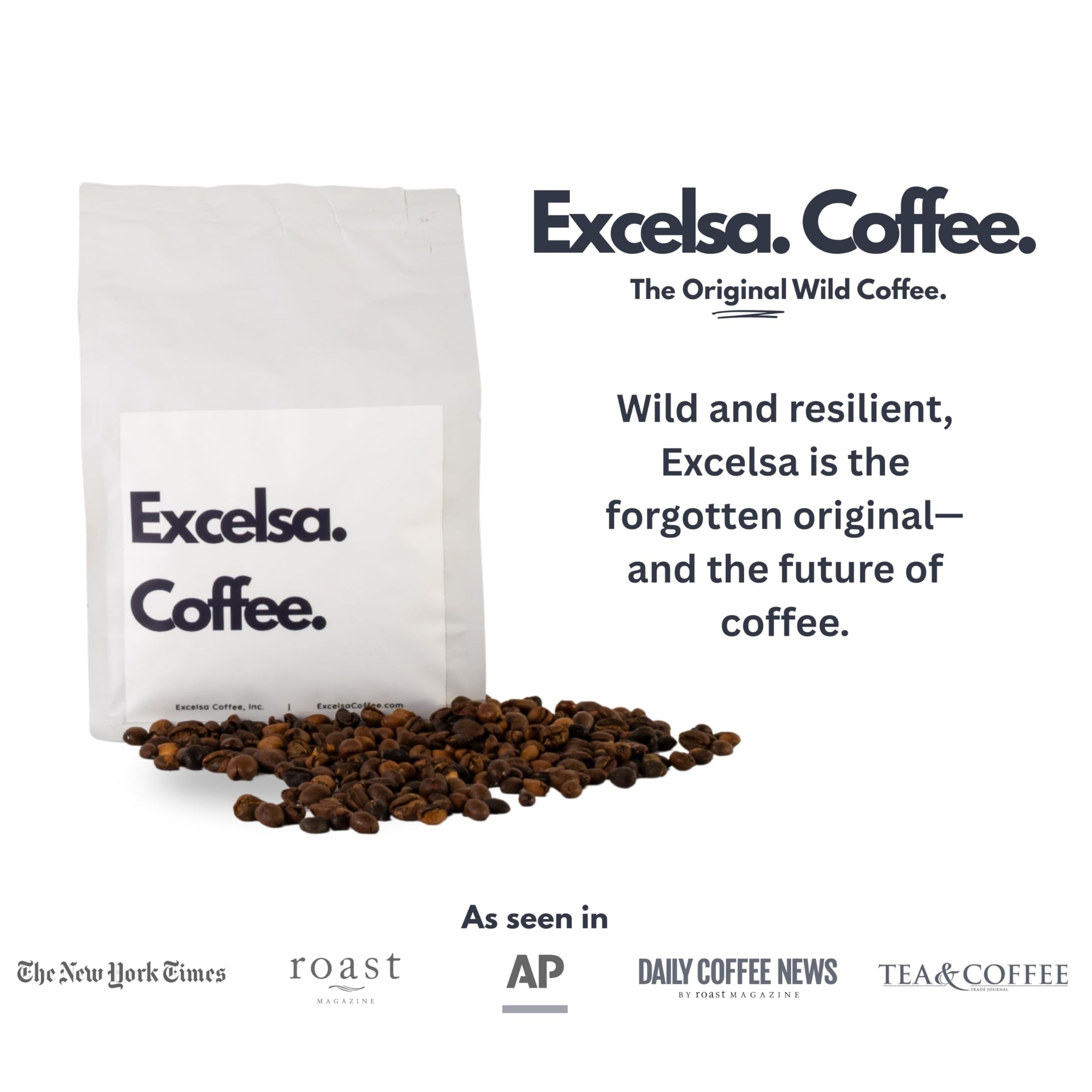 Excelsa Coffee - California Roast Dark Roast Whole Bean Coffee, 12 oz - Roasted in California, Bold & Smoky, Naturally Lower Caffeine, Rare Excelsa