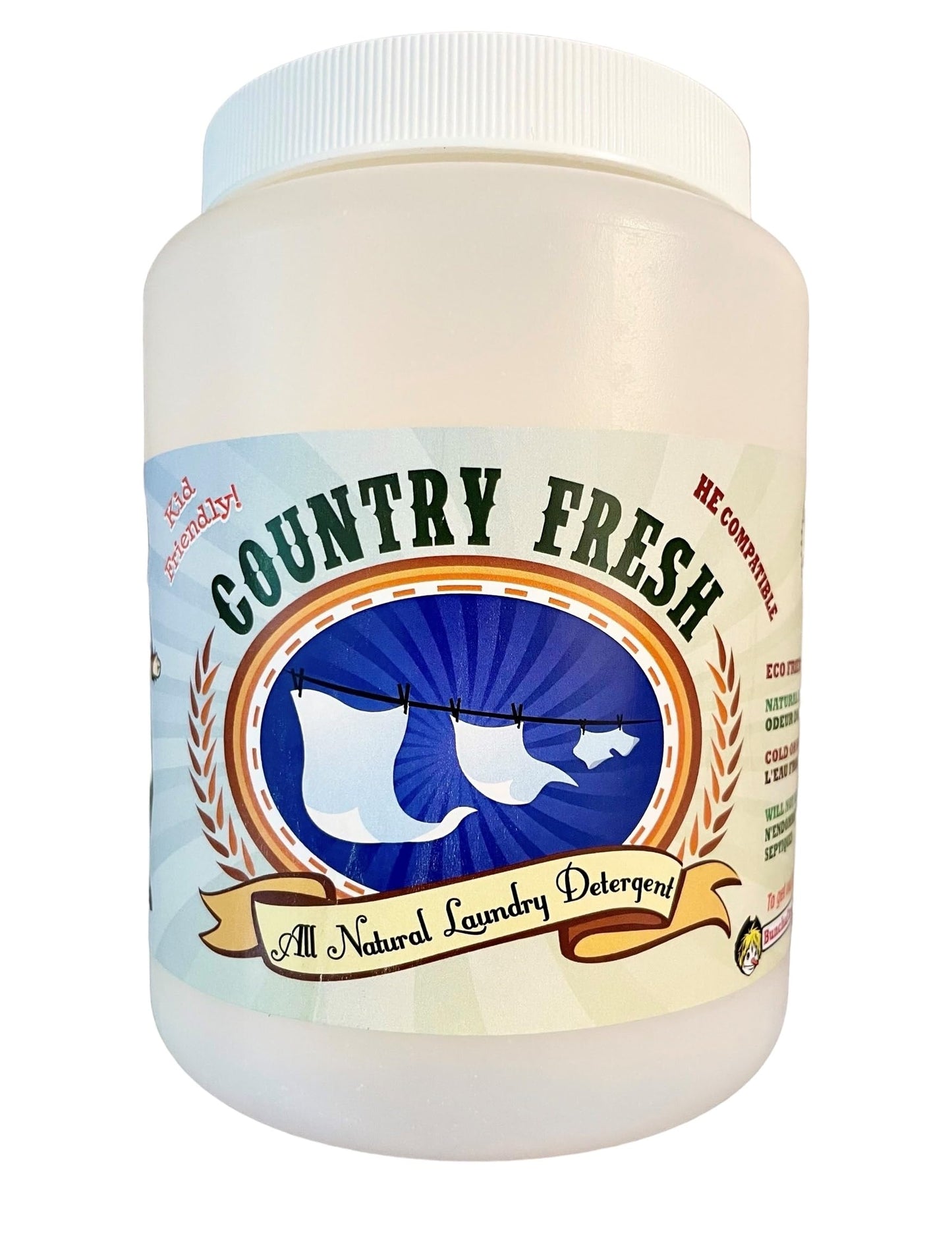 Buncha Farmers Country Fresh 100% All Natural Eco-Friendly Laundry Detergent 21.16 oz/100 loads (Made in Canada)