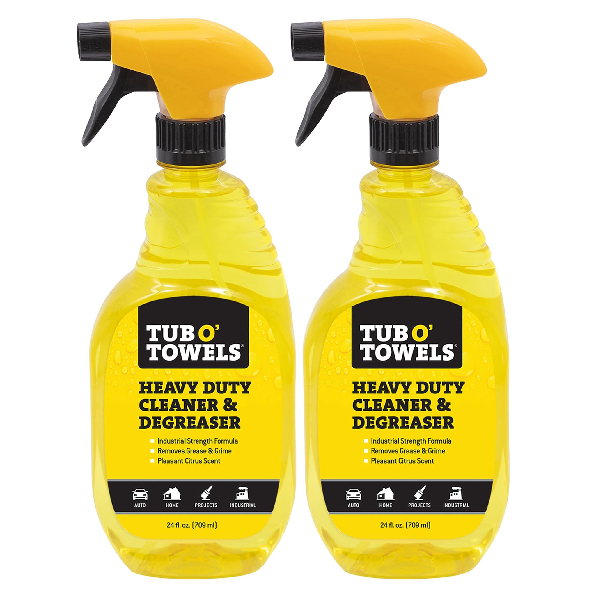 Tub O' Towels Heavy Duty Cleaner and Degreaser Spray Helps in Removing Oil Tar Paint Dirt Caulk Grease Grime Gunk Epoxies, Industrial Strength, Home