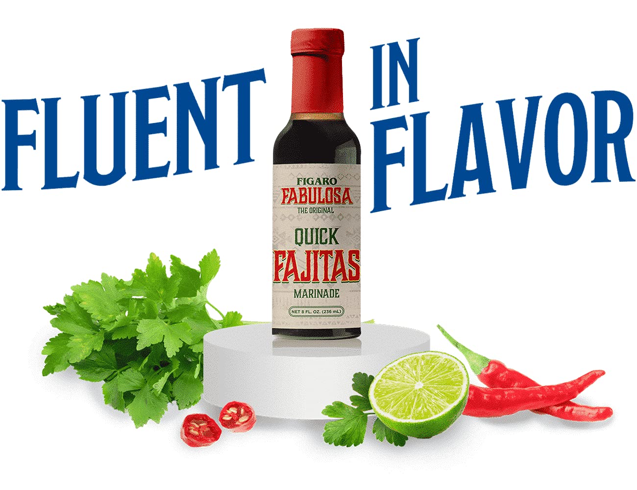 Crystal Louisiana's Fabulosa Fajitas Marinade, 8 Ounce, Natural Citrus, Garlic & Ginger for Char Boiled Flavor