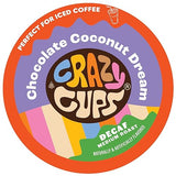 Crazy Cups Flavored Decaf Hot or Iced Coffee, for the Keurig K Cups 2.0 Brewers, Chocolate Coconut Dream, 22 Count