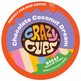 Crazy Cups Flavored Decaf Hot or Iced Coffee, for the Keurig K Cups 2.0 Brewers, Chocolate Coconut Dream, 22 Count