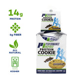 Performance Inspired Nutrition Mixed Protein Cookie Box - 12 Pack - 6 Chocolate Chip & 6 Peanut Butter - 15G Protein, 6-7G Fiber - All-Natural, No