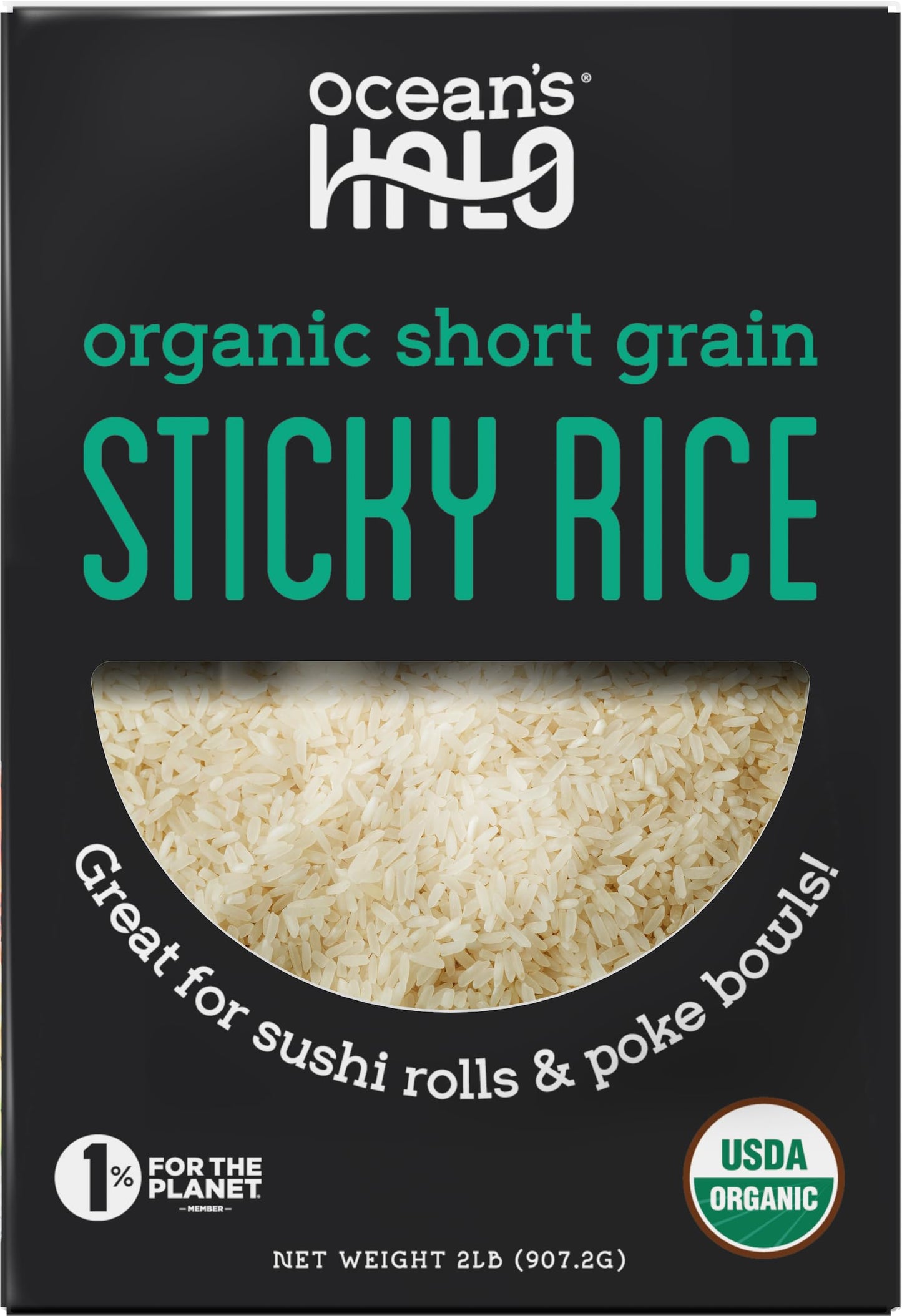 Ocean's Halo Organic Short Grain Sticky Rice, 32 oz.