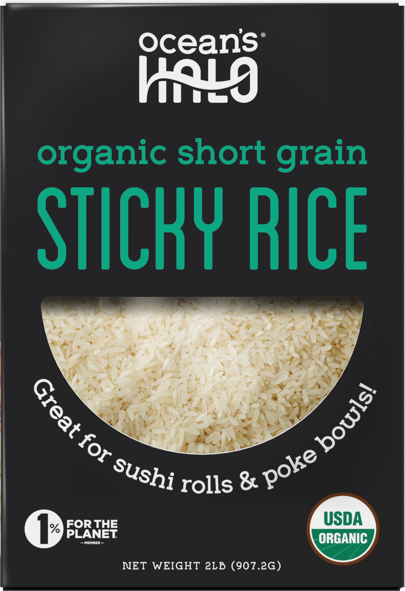 Ocean's Halo Organic Short Grain Sticky Rice, 32 oz.