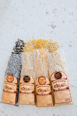 Amish Country Popcorn | 4-1lb Bags | Variety Pack | 1 lb each (Baby White - Medium White - Ladyfinger and Midnight Blue Popcorn Kernels) | Old