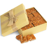 Gourmet Almond Brittle Gift Box - by Its Delish | Handmade Old-Fashioned Style | Beautiful & Delicious Square Pieces 16 Oz Almond Brittle | Christmas