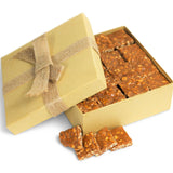 Gourmet Almond Brittle Gift Box - by Its Delish | Handmade Old-Fashioned Style | Beautiful & Delicious Square Pieces 16 Oz Almond Brittle | Christmas