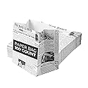 Restaurantware Snack Bags 100 Count 4 x 2.25 x 3.75 Inches Paper Flat Bottom Newsprint Small Food Bags Disposable Newsprint Color