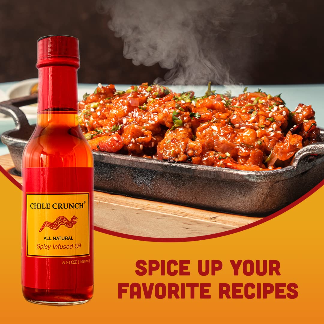 Chile Crunch Spicy Infused Gourmet Chili Oil (3 Pack)