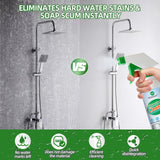 PRAZISCHUTZ Streak-Free Bathroom Glass Cleaner Spray, Instant Shine on Mirrors, Tiles & Shower Doors, Removes Limescale, Soap Scum & Oil Film, No
