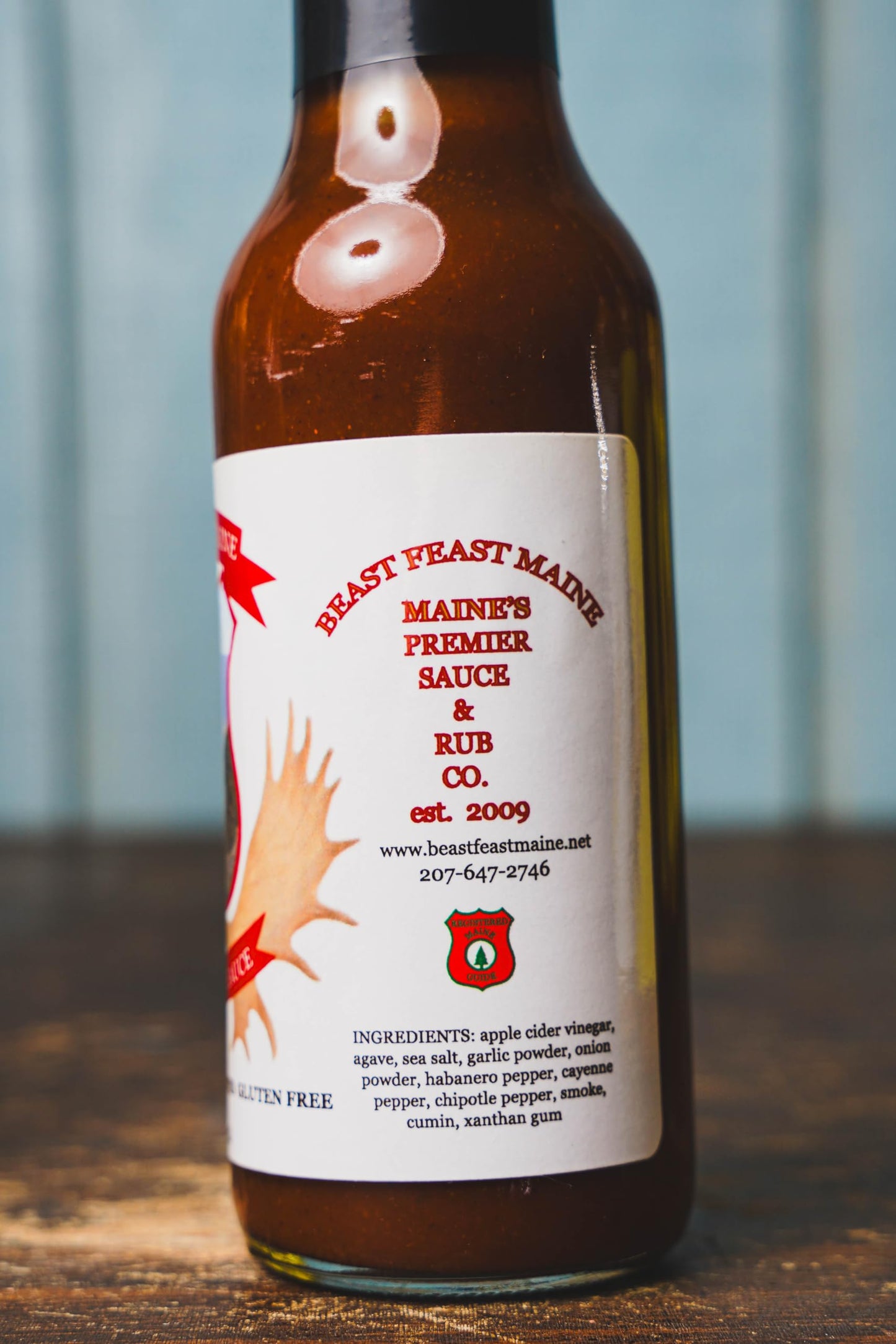 Beast Feast Maine Bootleg 9.9 Hot Sauce, 6 FL. OZ., Habanero Pepper, Cayenne, Chipotle, Gluten-Free