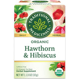 Traditional Medicinals Tea, Organic Hawthorn & Hibiscus, Promotes Heart Health, 16 Tea Bags (1 Pack)