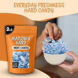 Matlow's Hard Mint Candy | Kosher Mint Candy - Individually Wrapped & Packed in 2 LB Resealable Bulk Bag | Great for Party, Office, Outing - Oh! Nuts