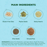 Amia Original Baked Oat Bars with Seeds, Migraine Friendly Gluten Free Protein Granola Bars, Nut Free, Vegan Snacks, Plant Based Protein Bars, No