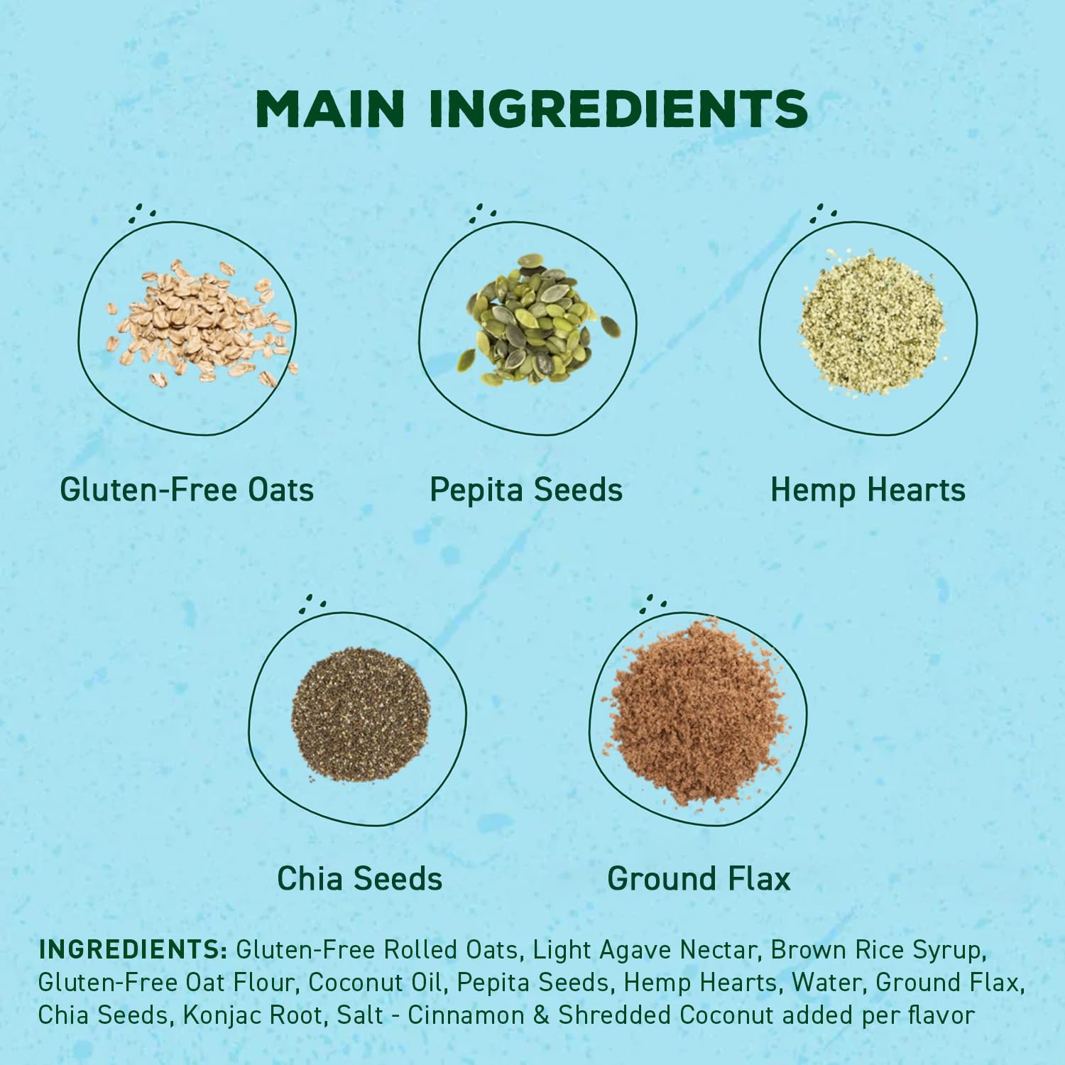 Amia Original Baked Oat Bars with Seeds, Migraine Friendly Gluten Free Protein Granola Bars, Nut Free, Vegan Snacks, Plant Based Protein Bars, No