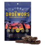 Ayoba Traditional Droewors Grass Fed Beef Paleo Sticks (2 Ounce, Pack of 1) - Keto Friendly, Air-Dried Beef Protein Snacks - Low Carb, Gluten Free