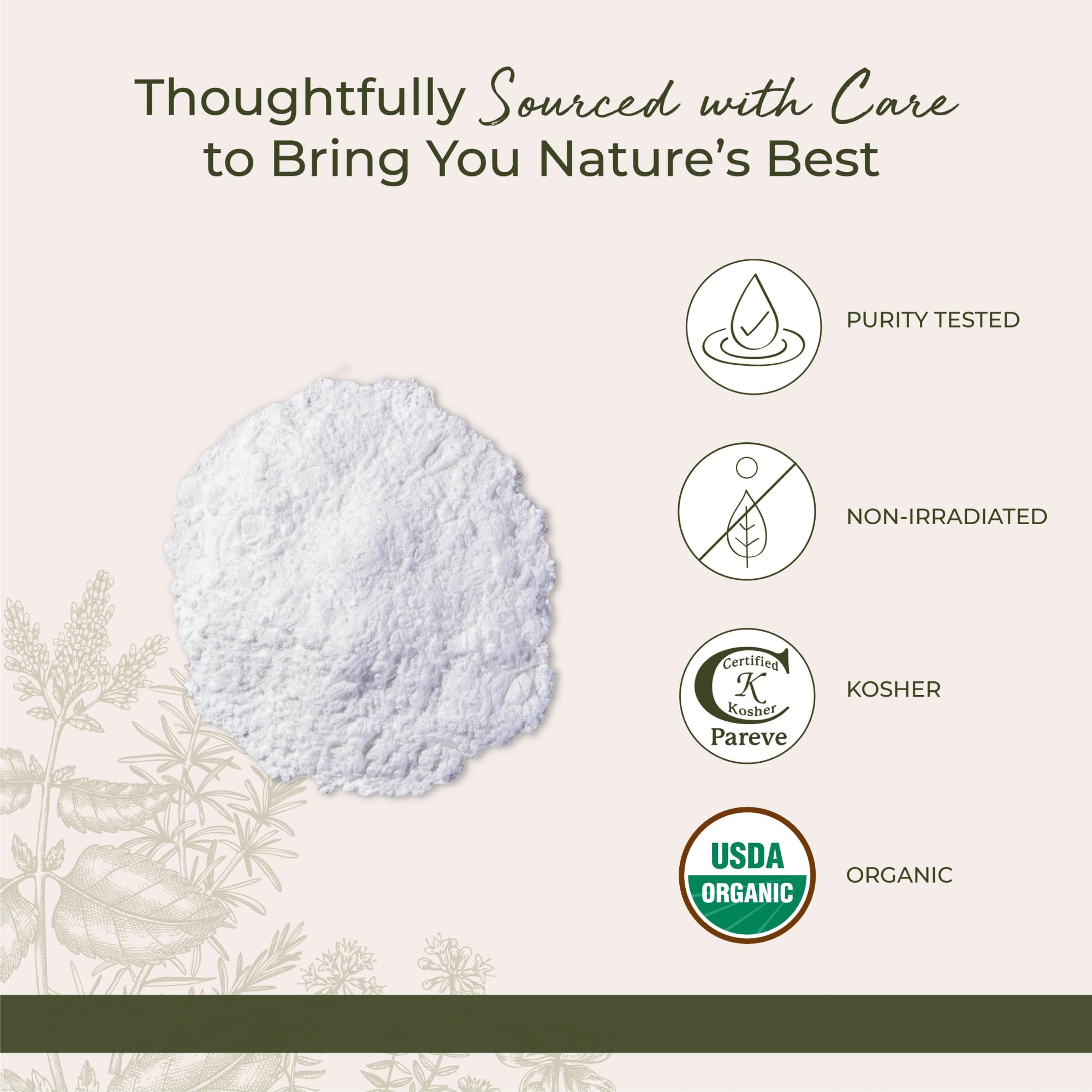 Starwest Botanicals Arrowroot Tapioca Powder Organic - Gluten Free Thickener for Cooking & Baking, Root Starch, Certified Kosher, Non-GMO - Bulk 1 lb