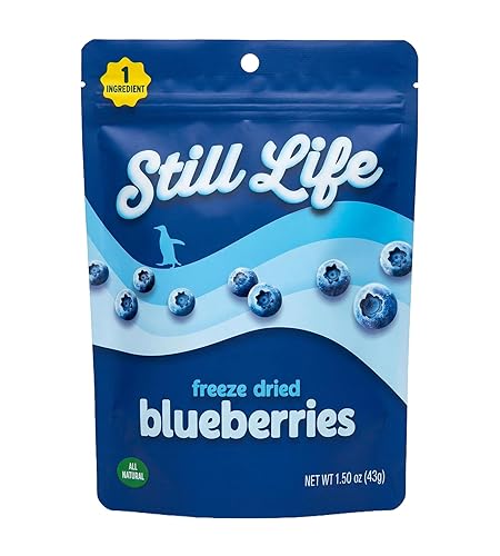 Still Life Organic Freeze-Dried Blueberries, Real Fruit Snack, Single-Ingredient, No Sugar Added, No Preservatives, Healthy Crunchy Snack for Kids