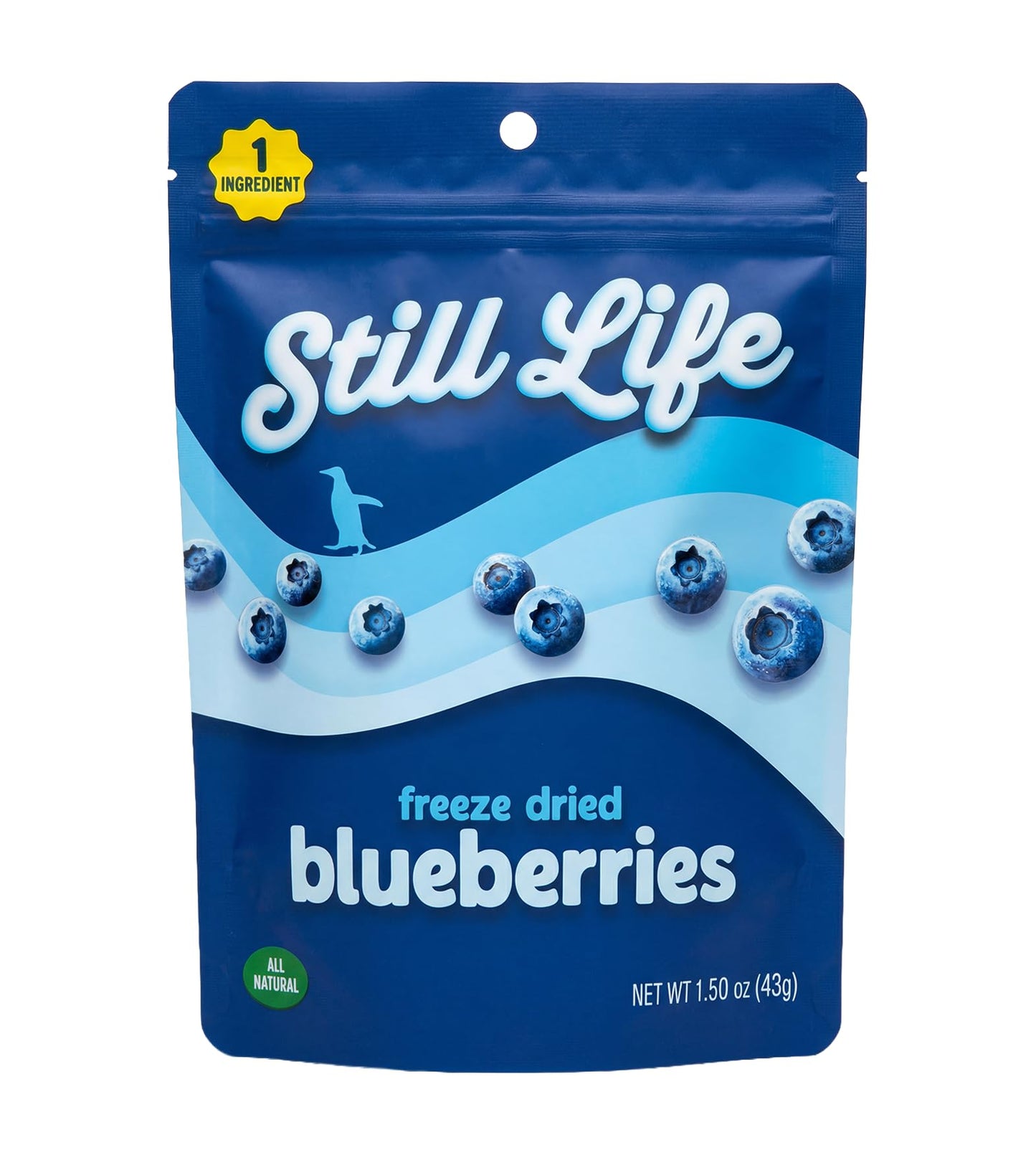 Still Life Organic Freeze-Dried Blueberries, Real Fruit Snack, Single-Ingredient, No Sugar Added, No Preservatives, Healthy Crunchy Snack for Kids