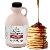 Maple Valley Organic Pure Maple Syrup, Dark & Robust Better Than Pancake Syrup, Use for Coffee or All-Natural Sugar Substitute in Cooking and Baking