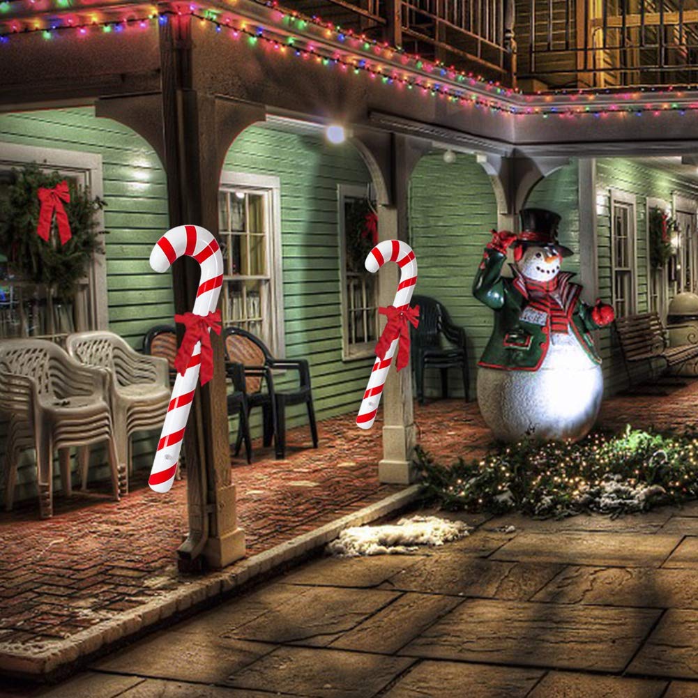 Joliyoou Inflatable Candy Cane, Christmas Holiday Decorations 6 Packs