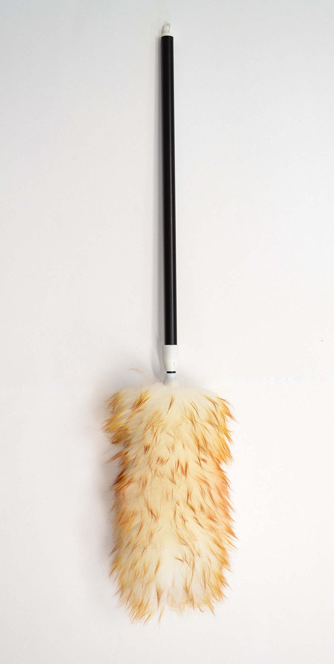 Surell Duster - Lambswool Feather Duster with Extendable 30" Handle - Anti Static Shearling Duster Head for Cleaning Cars, Ceiling Fans, Furniture