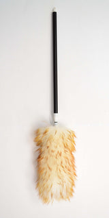 Surell Duster - Lambswool Feather Duster with Extendable 30" Handle - Anti Static Shearling Duster Head for Cleaning Cars, Ceiling Fans, Furniture