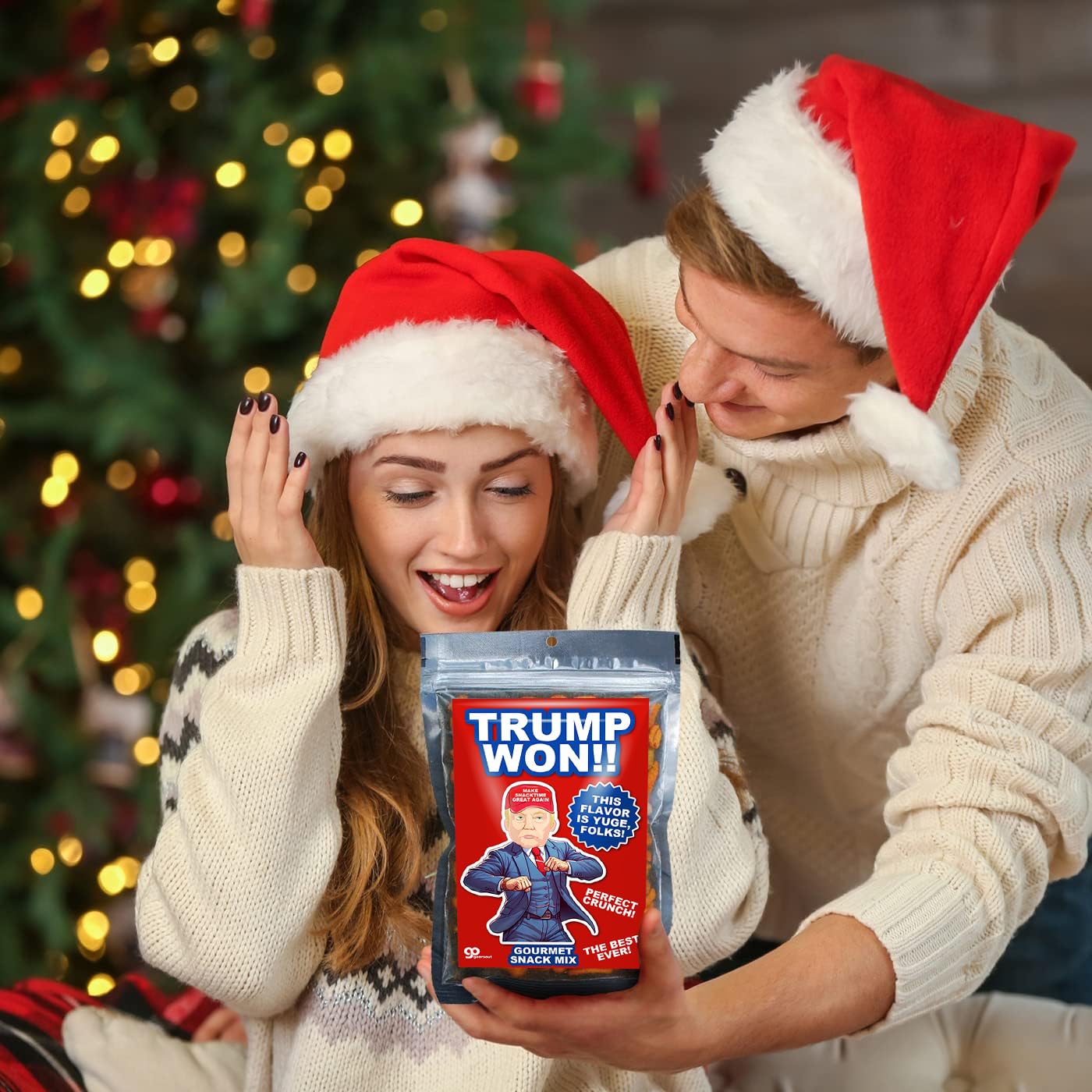 Donald Trump Won Gourmet Trail Mix Election Day 2024 Snack Basket Ideas for Conservatives Gifts Political Stocking Filler Spicy Crunchy Salty