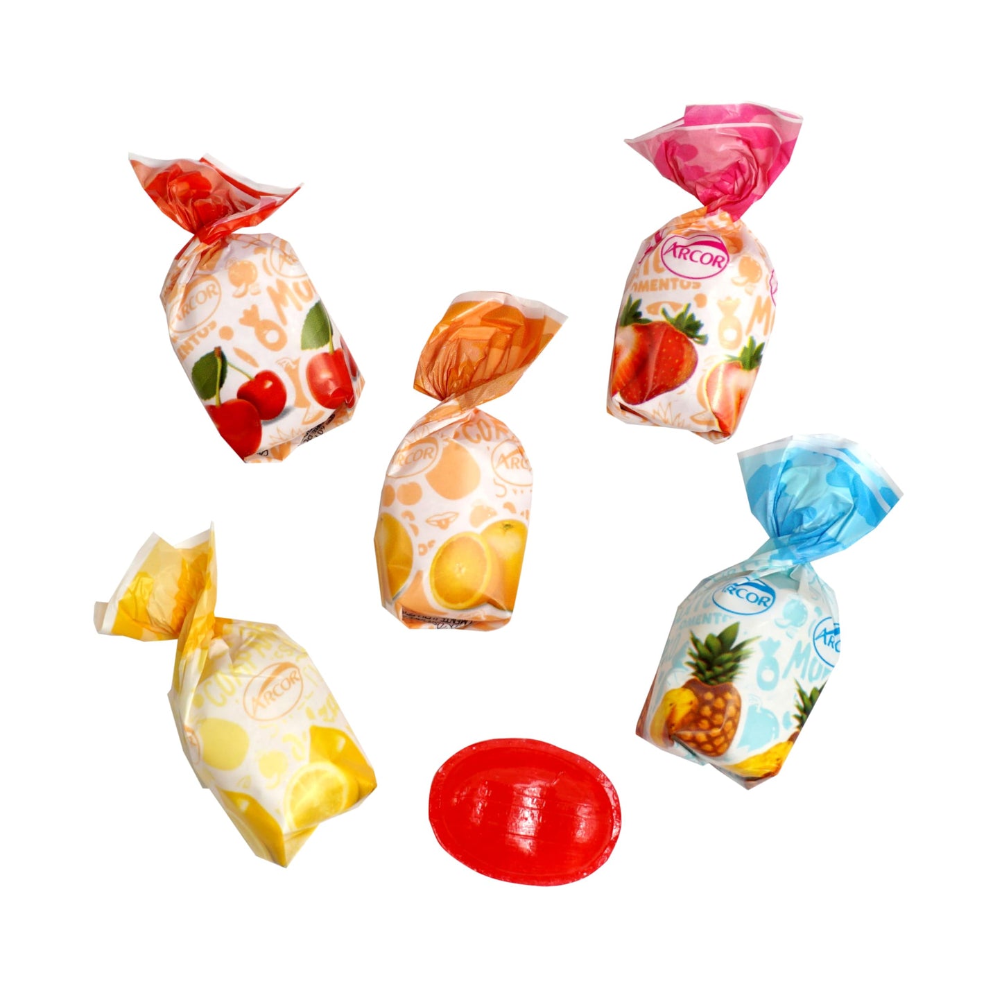 Fruit Filled Candy, 2 Pound Candy (Approx. 120 pcs.), Fruit Filled Hard Candy, The Hampton Popcorn & Candy Company