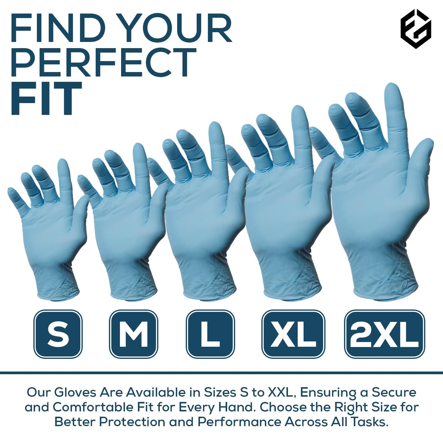 FIRST GLOVE Volt 6 Mil Blue Nitrile Disposable Gloves - 100 Count Small - Food Safe Medical Exam Grade Gloves for Cooking & Cleaning - Latex Free