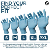 FIRST GLOVE Volt 6 Mil Blue Nitrile Disposable Gloves - 100 Count Small - Food Safe Medical Exam Grade Gloves for Cooking & Cleaning - Latex Free
