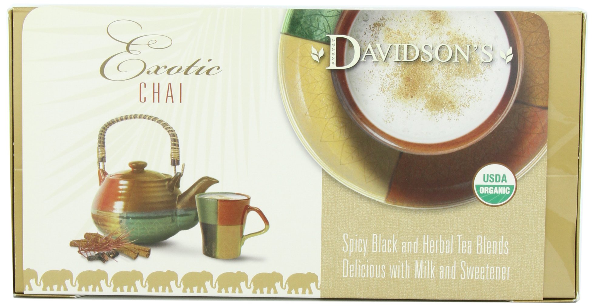 Davidson's Organics, Classic Chai, 100-count Individually Wrapped Tea Bags