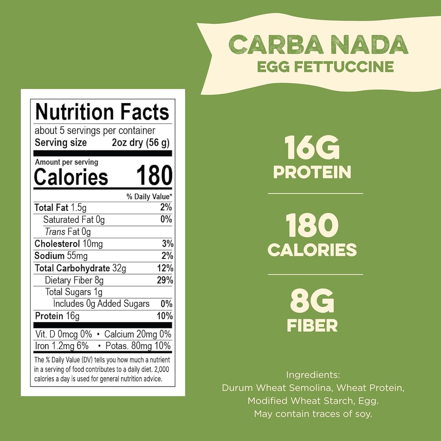 Al Dente Carba-Nada Egg Fettuccine, 10 Ounce