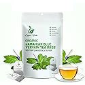 50 Jamaican Blue Vervain Tea Bags - 100% Pure Wild-Crafted Herbal Tea Bags for a Smooth and Earthy Brew Healthy Well-Cleaned Whole Plant Tea Cut