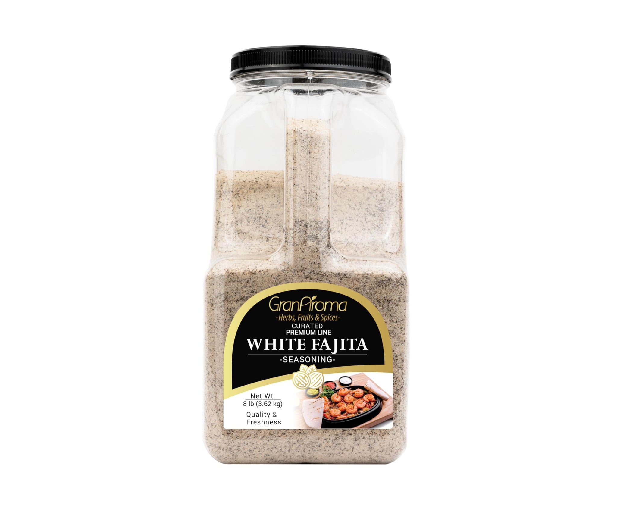 GranAroma White Fajita Seasoning, Spicy & Savory, Delicious Taste, Fajitas & Tacos (8 Pound)