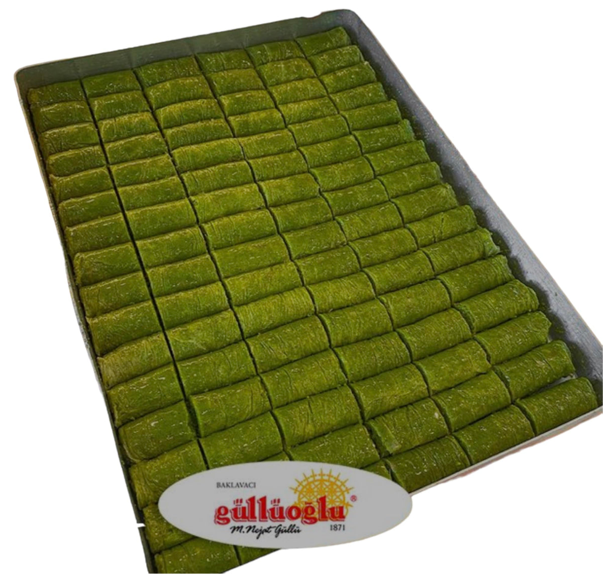 Gulluoglu Pistachio Wrap 42 pieces (3.3 lb - 1500 gr), daily fresh shipment from Istanbul/Turkey